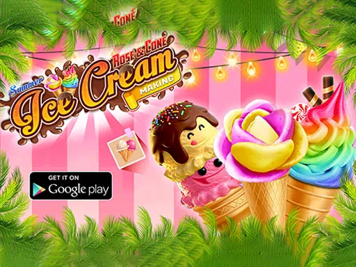 Summer Rose Cone Ice Cream Game
