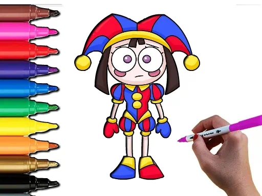 Pomni Coloring Time Game