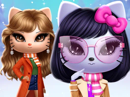 Kitty Squad Winter Dress Up Game