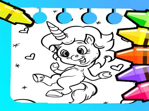 Magical Unicorn Coloring Pages Game