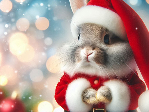 Cute Christmas Animals Jigsaw Game