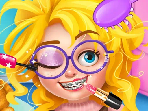 Nerdy Girl Makeup Salon Game