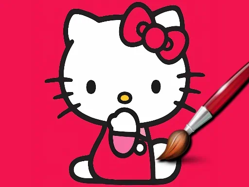 Easy Coloring Kitty Game