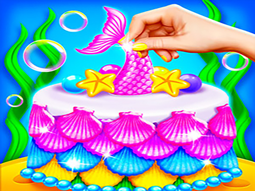 Mermaid Glitter Cake Maker Game